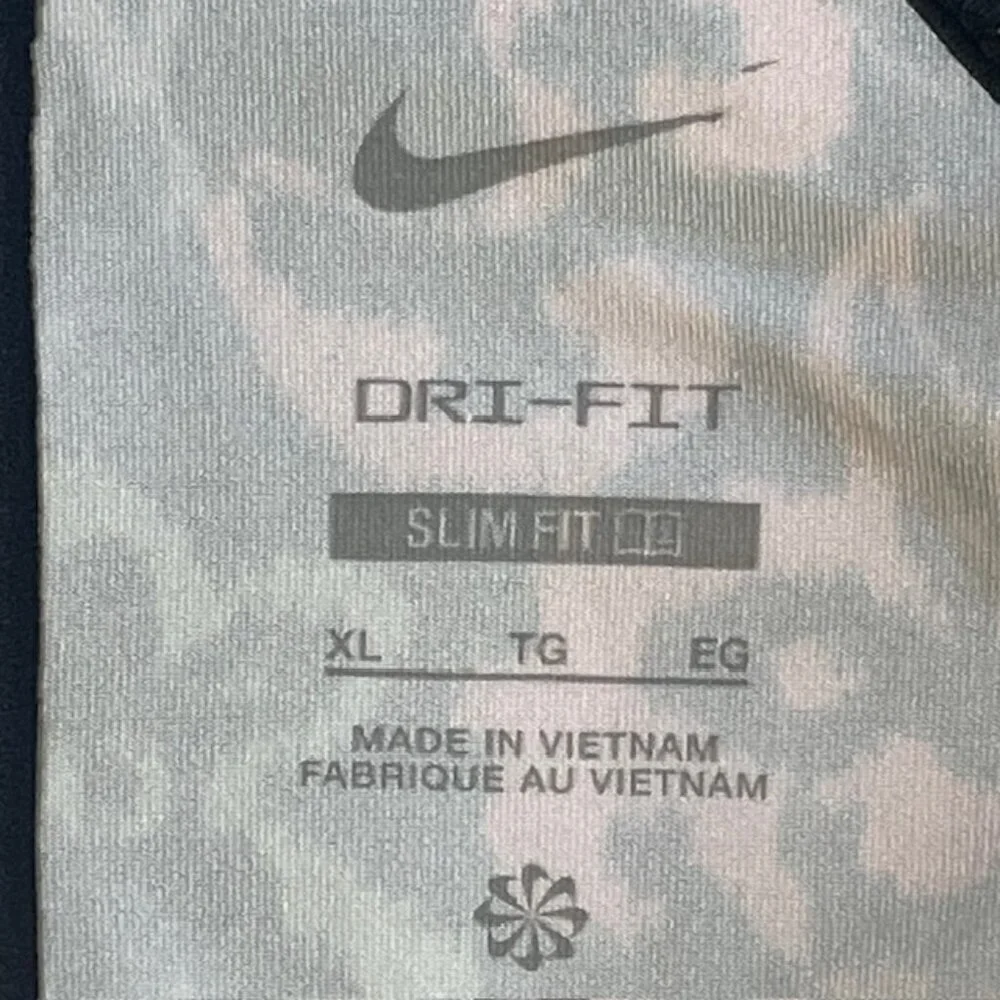 NIKE Dri-FIT Slim Fit Crisscross Strap Tank Top Multicolor Floral Print, Size XL